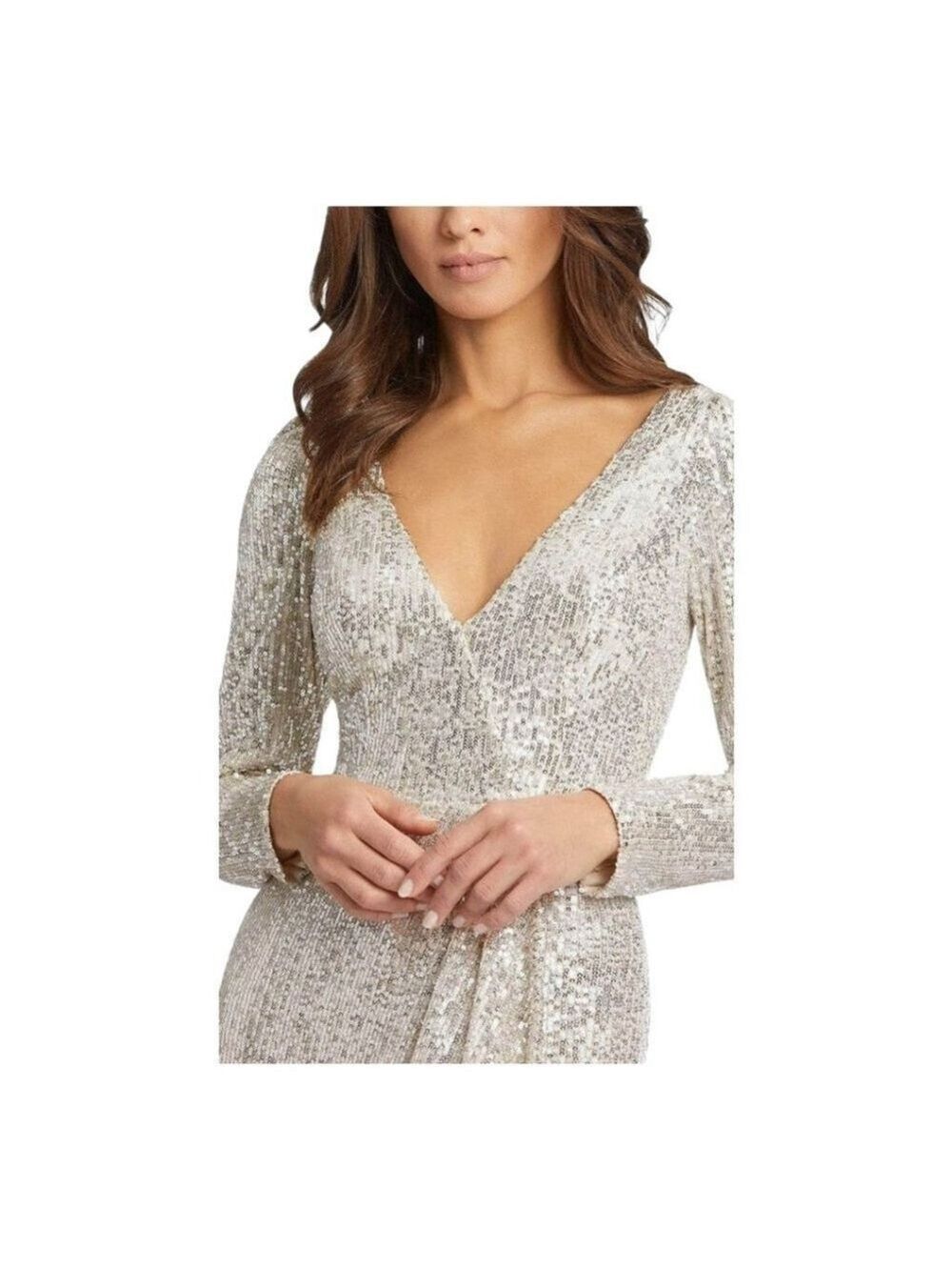 Mac Duggal Gown Size 6 White - Picture 3 of 12